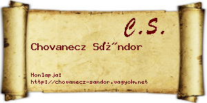 Chovanecz Sándor névjegykártya